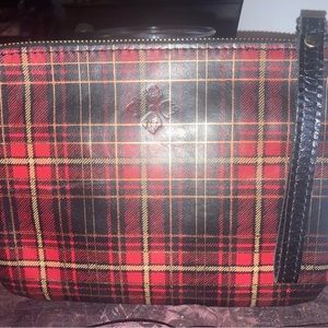 Patricia Nash Red Plaid Tartan Cassini Wristlet. NWOT